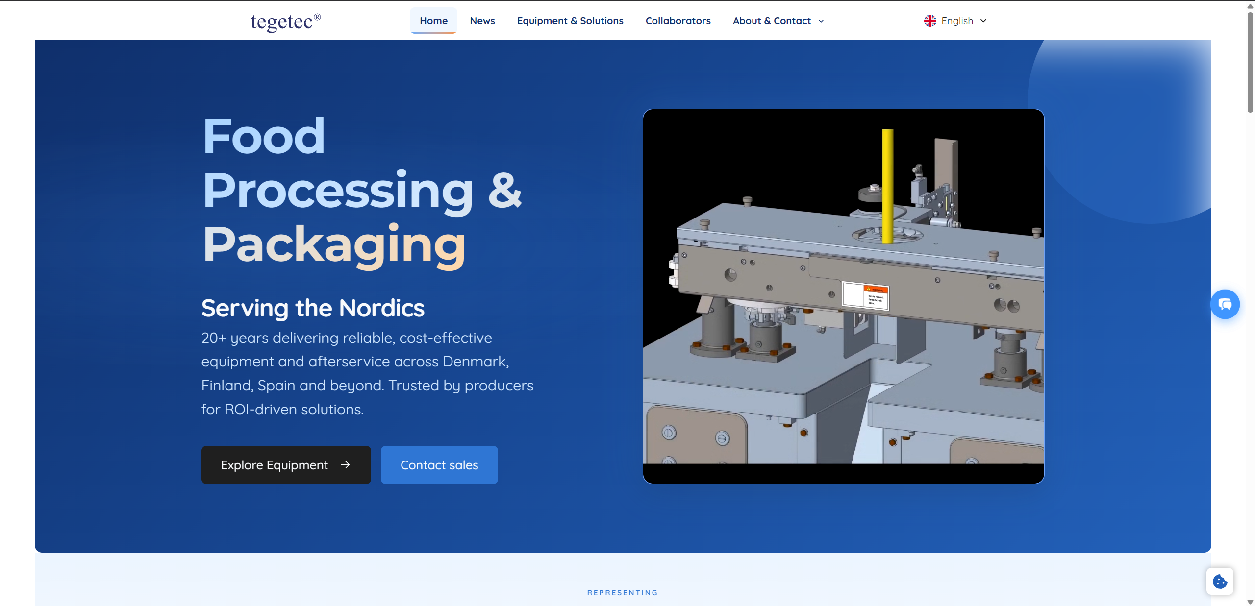 Tegetec website screenshot